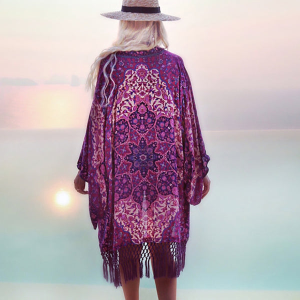 Beach Chiffon Floral Cover Up