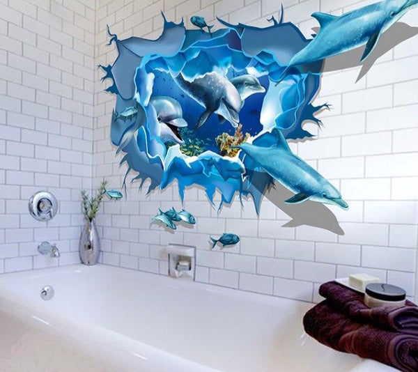3D Removable Dolphin Wall Art Stickers - Simply Adore
