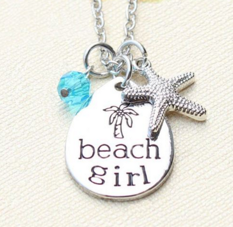 Beach Girl & Starfish Necklace