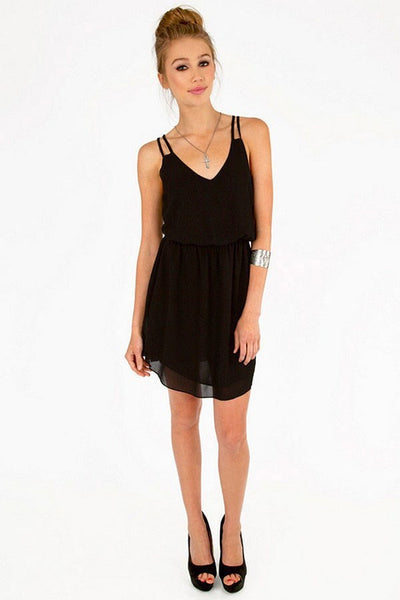 Causal Chiffion V neck Sleeveless Dress - Simply Adore