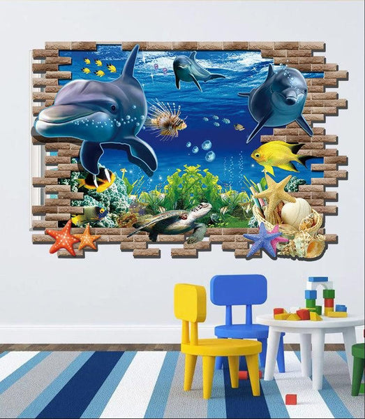 3D Removable Underwater World Wall Art Stickers - Simply Adore
