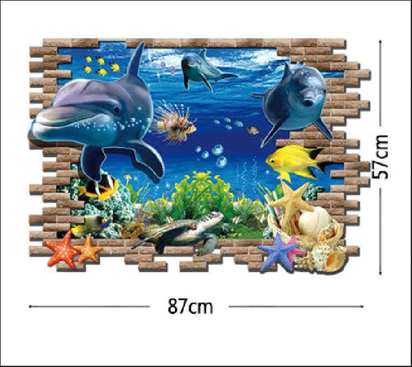 3D Removable Underwater World Wall Art Stickers - Simply Adore