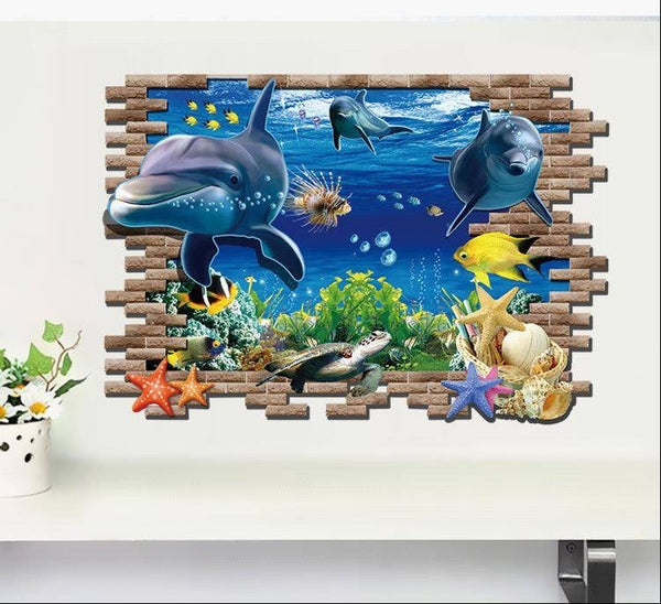 3D Removable Underwater World Wall Art Stickers - Simply Adore