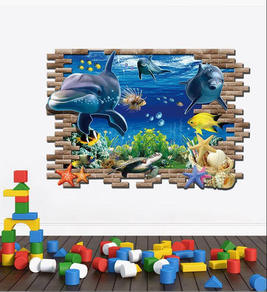 3D Removable Underwater World Wall Art Stickers