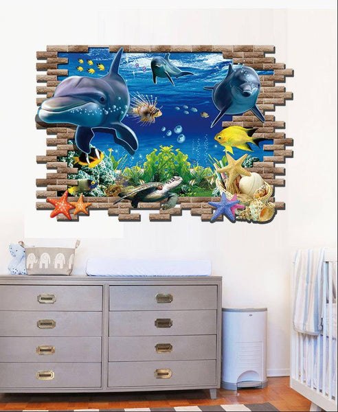 3D Removable Underwater World Wall Art Stickers - Simply Adore