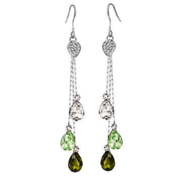 Blue Ocean Drop Crystal Earrings