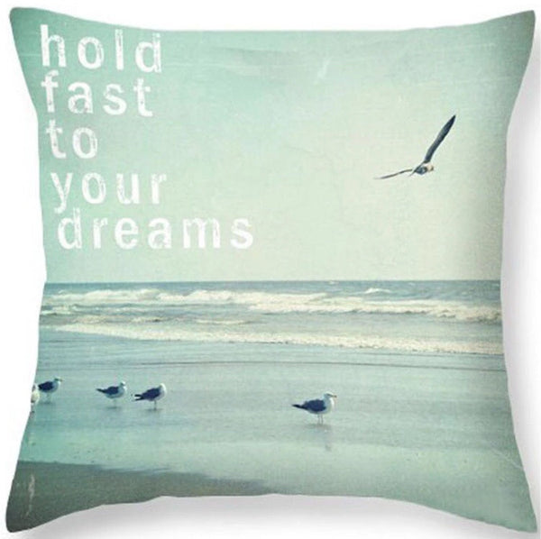 Beach Quote Cushion Cover