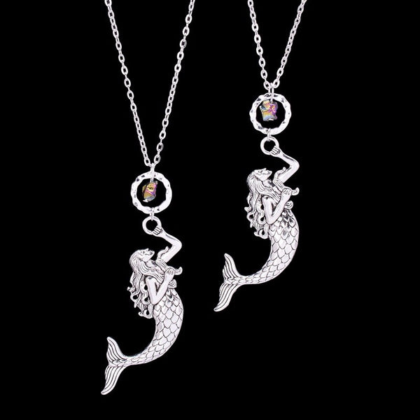 Natural Rainbow Mermaid Necklace