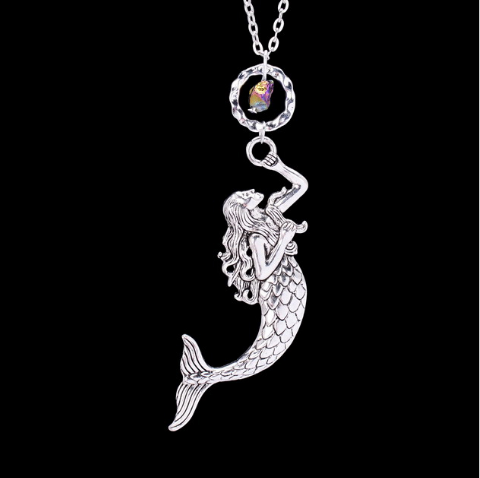 Natural Rainbow Mermaid Necklace