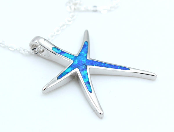 Blue Opal Sea Star Necklace