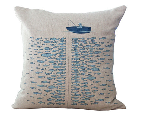 Blue Sea Series Cushion Cover
