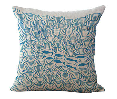 Blue Sea Series Cushion Cover