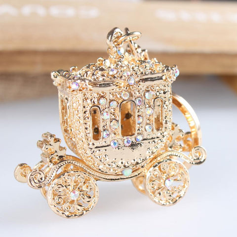 Wedding Royal Carriage Crystal Keychain