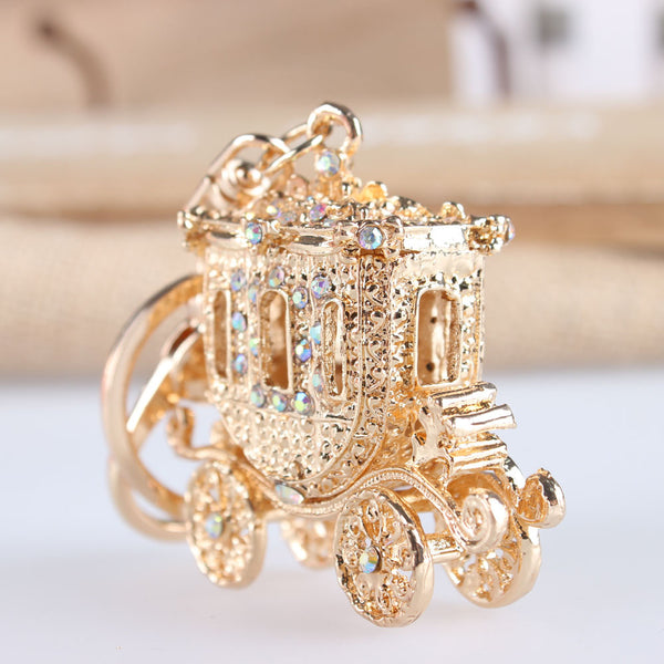 Wedding Royal Carriage Crystal Keychain