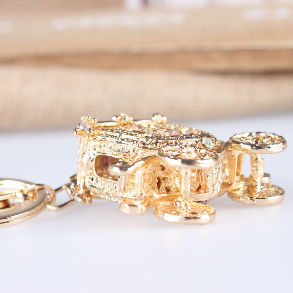 Wedding Royal Carriage Crystal Keychain