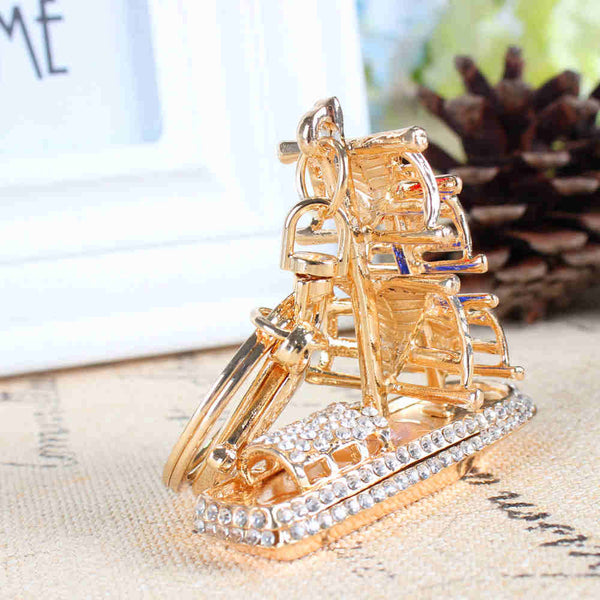 Sailing Boat Crystal Keychain