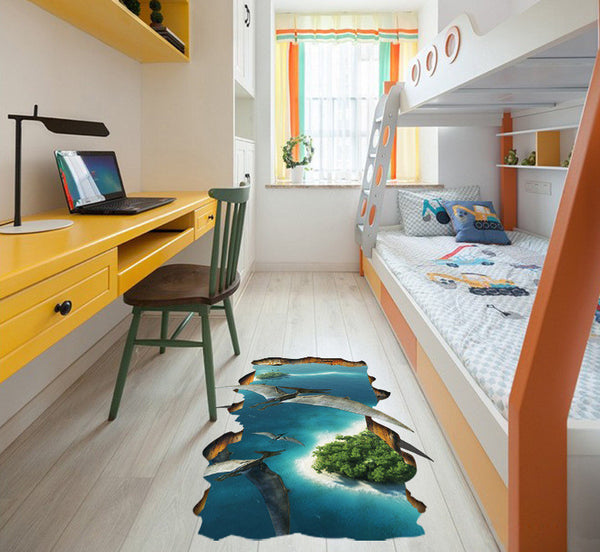 3D Pterosaurs & Island Sticker