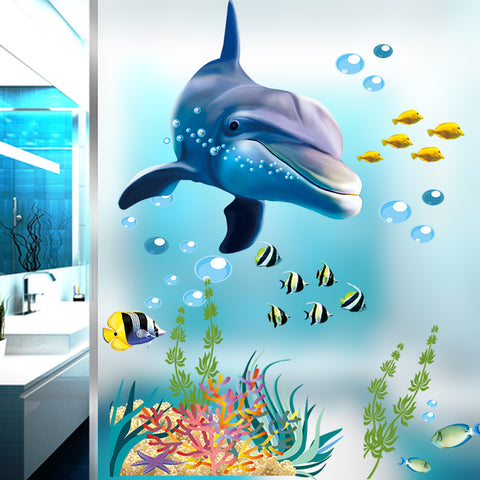 Dolphin & Fish Ocean Wall Sticker