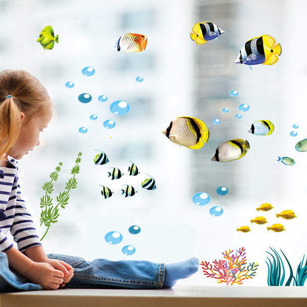Dolphin & Fish Ocean Wall Sticker