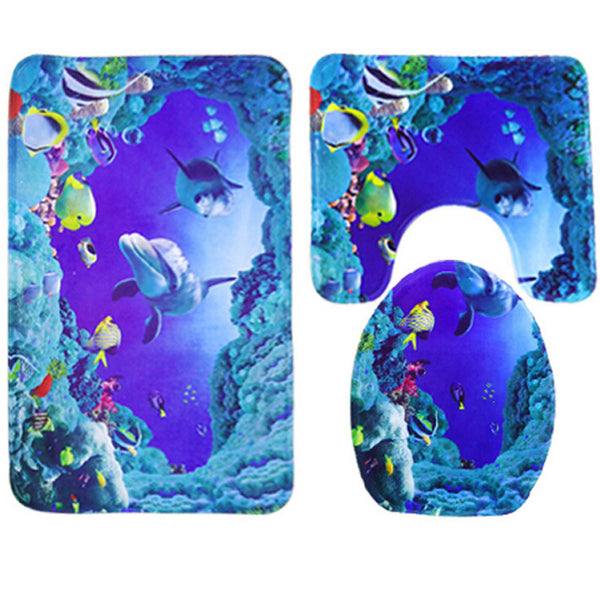 Blue Ocean Bathroom Pedestal Set