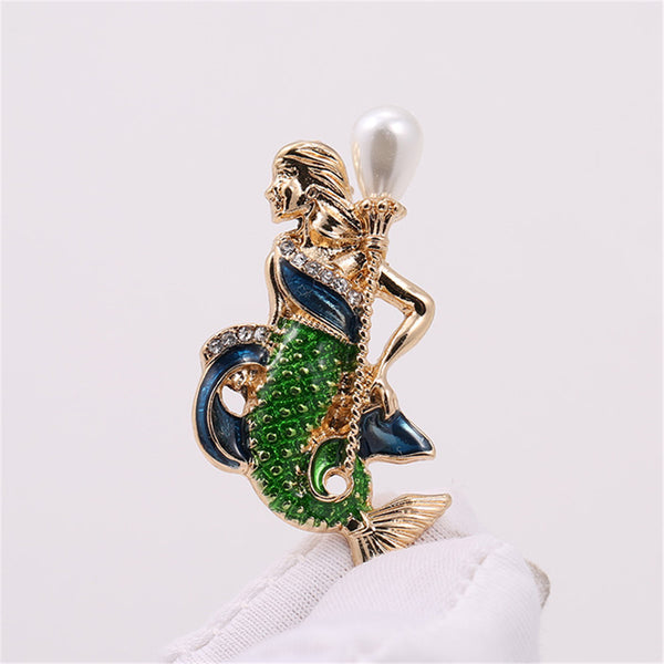 Glaze Mermaid Brooch