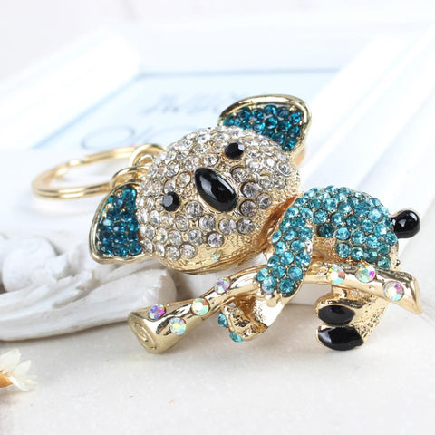 Cute Koala Crystal Keychain