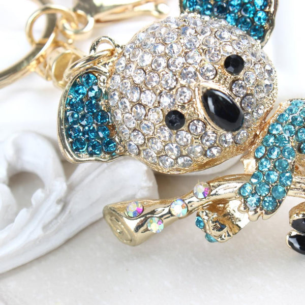 Cute Koala Crystal Keychain