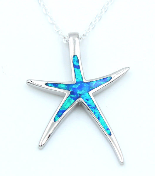 Blue Opal Sea Star Necklace