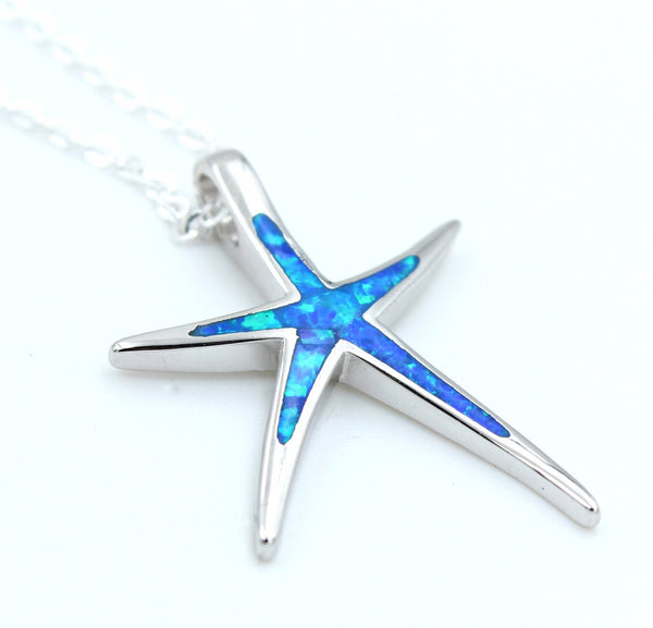 Blue Opal Sea Star Necklace