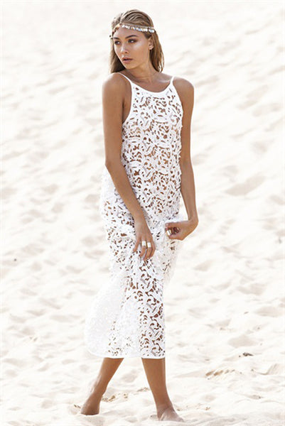 Bohemian Hippie Lace Beach Dress