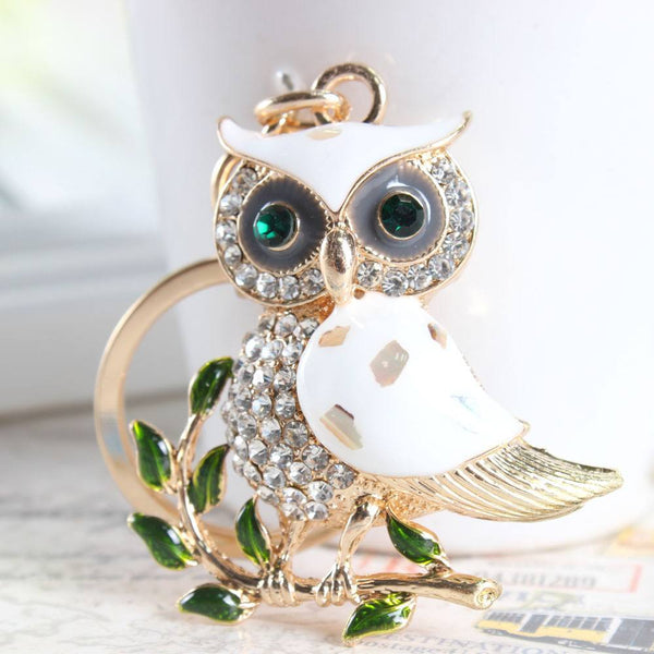 Cute Owl White Charm Keychain - Simply Adore