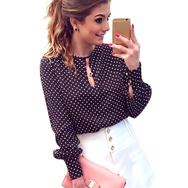 Casual Long Sleeve Chiffon Blouse Shirt - Simply Adore