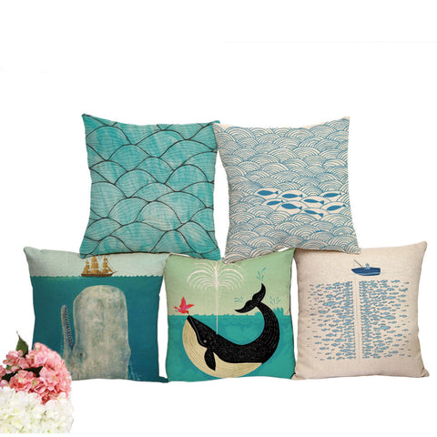 Blue Sea Series Cushion Cover