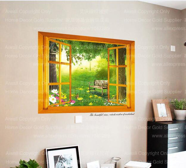 Beach Sea 3D Window Wall Sticker (20 Styles)
