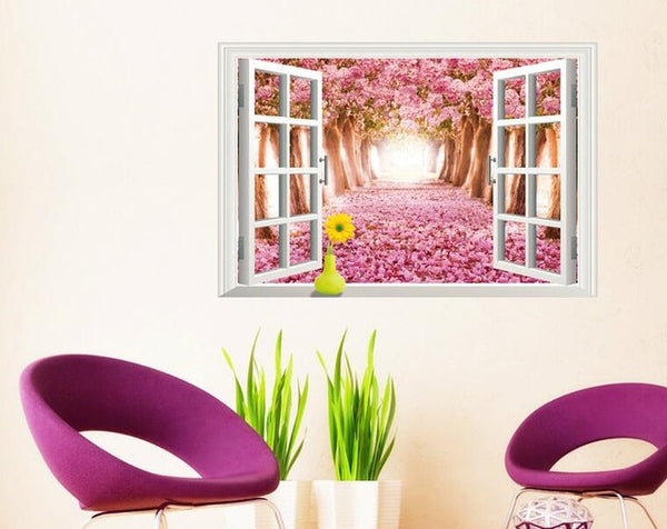 Beach Sea 3D Window Wall Sticker (20 Styles)