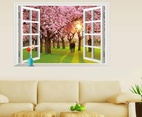 Beach Sea 3D Window Wall Sticker (20 Styles)