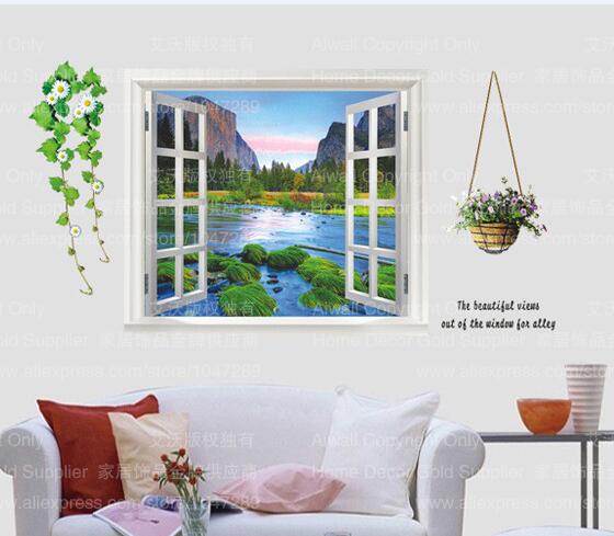 Beach Sea 3D Window Wall Sticker (20 Styles)