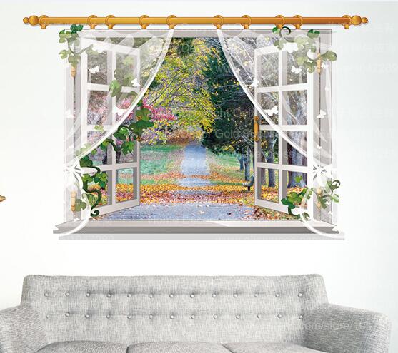 Beach Sea 3D Window Wall Sticker (20 Styles)