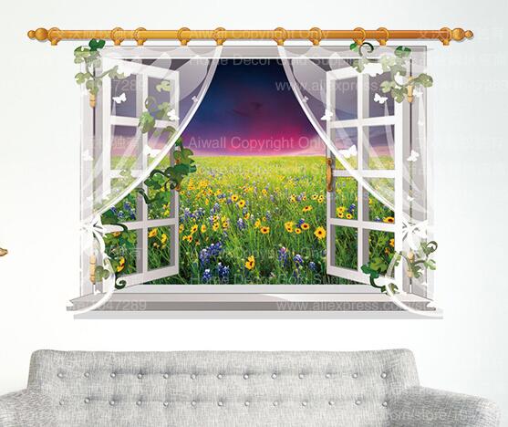 Beach Sea 3D Window Wall Sticker (20 Styles)