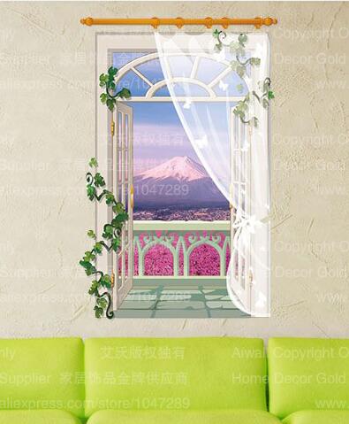 Beach Sea 3D Window Wall Sticker (20 Styles)