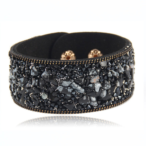 Beach Stone Leather Bracelet