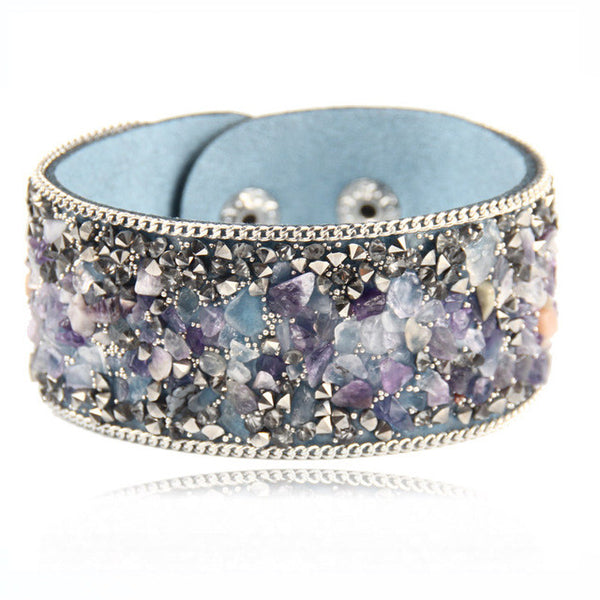 Beach Stone Leather Bracelet