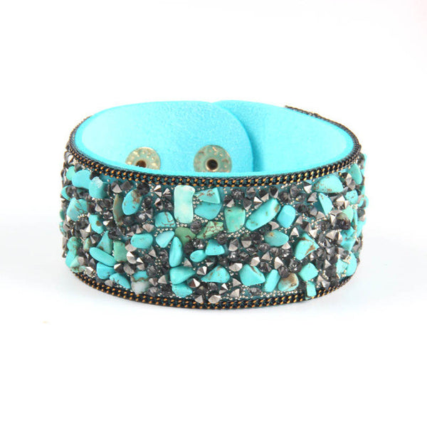 Beach Stone Leather Bracelet