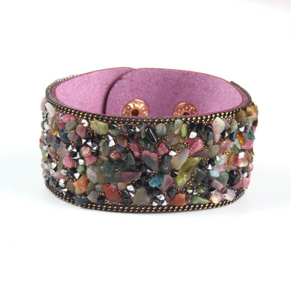 Beach Stone Leather Bracelet