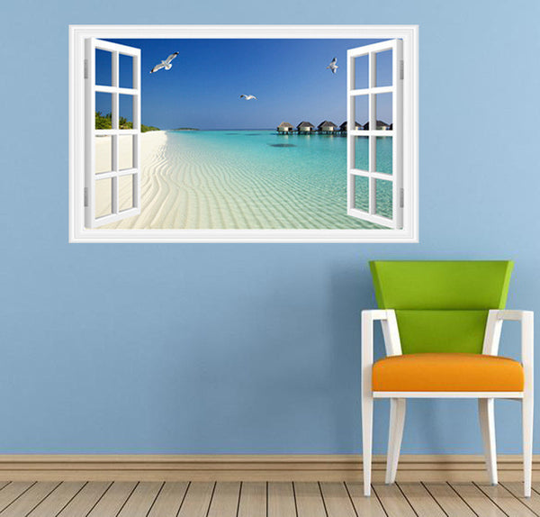 Blue Ocean & Beach Sticker