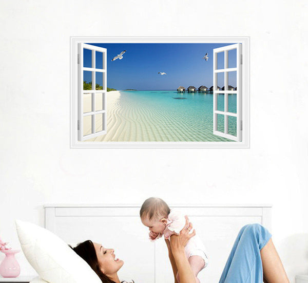 Blue Ocean & Beach Sticker