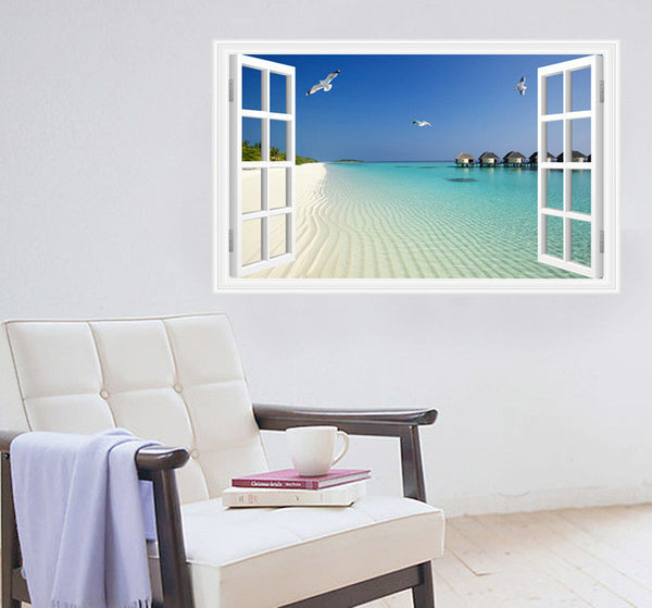 Blue Ocean & Beach Sticker