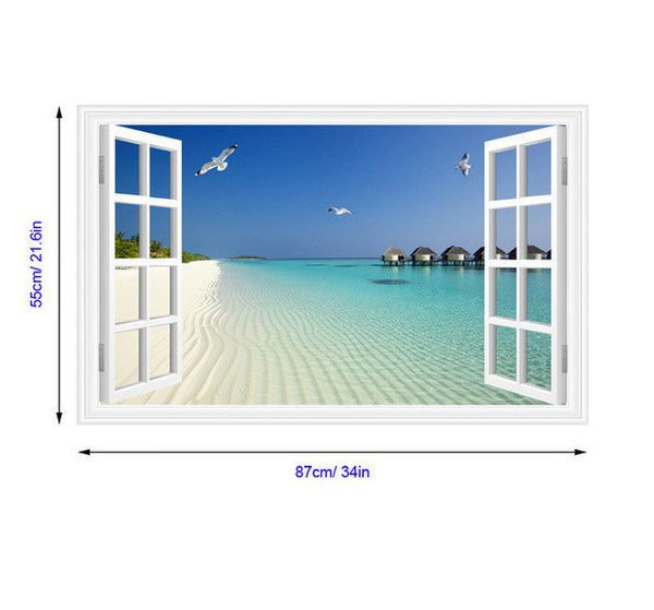 Blue Ocean & Beach Sticker