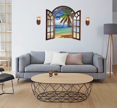 Coconut Tree Beach Sticker