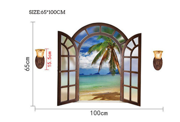 Coconut Tree Beach Sticker